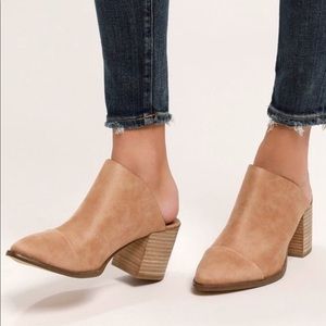 Report Mule Bootie in Tan Camel